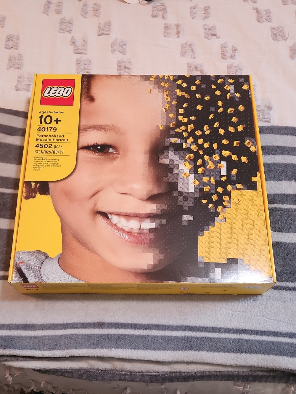 Lego Yellow and Black Personalised Mosaic Portrait Set